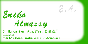 eniko almassy business card